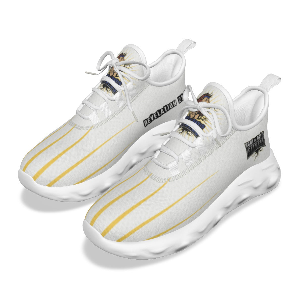 Root of David I - Morning Star - Unisex Shoe(MEN'S SIZES) White/Black White/White