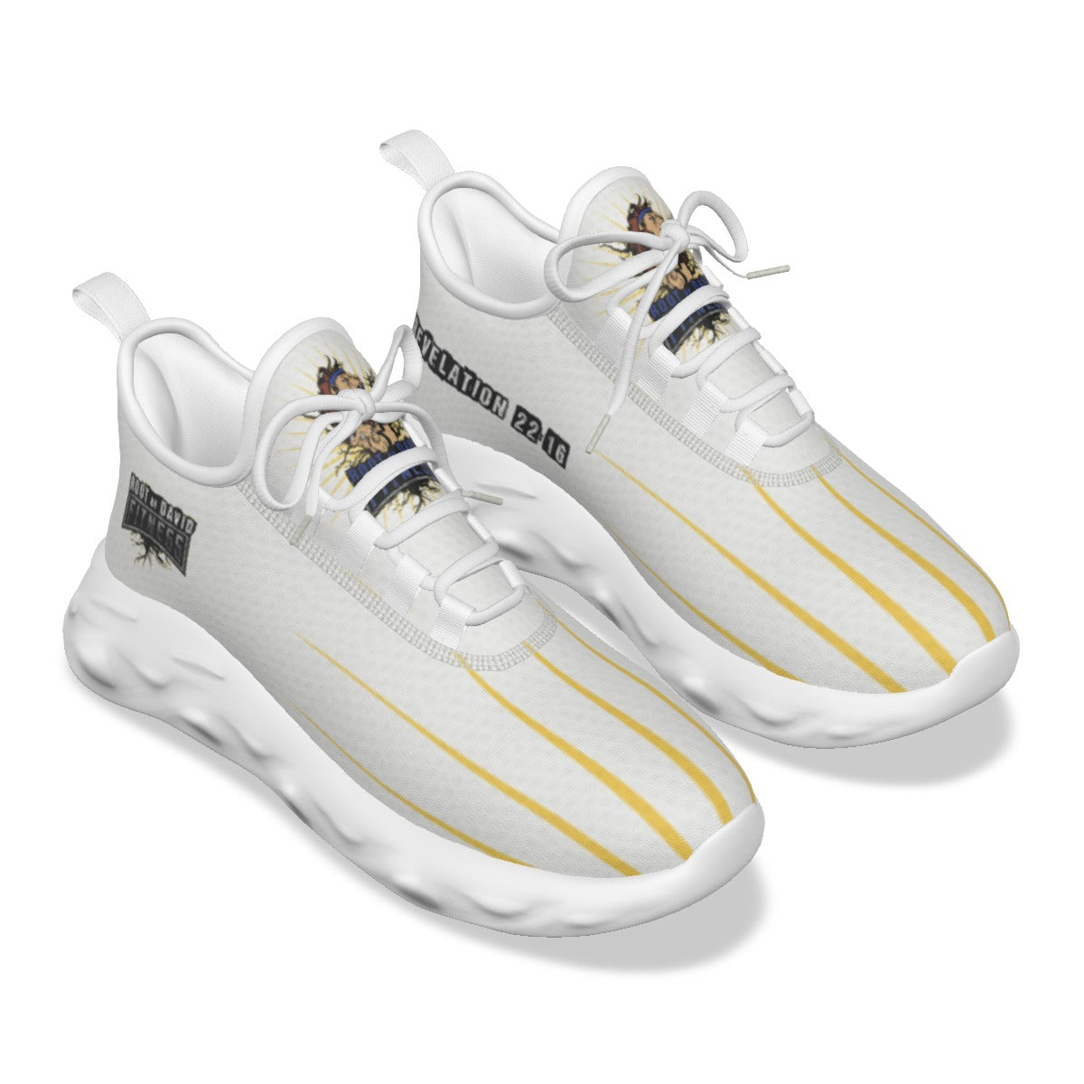 Root of David I - Morning Star - Unisex Shoe(MEN'S SIZES) White/Black White/White