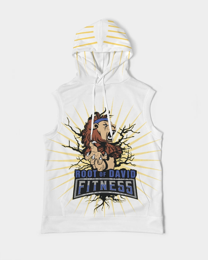Morning Star White Men's Heavyweight Sleeveless Hoodie