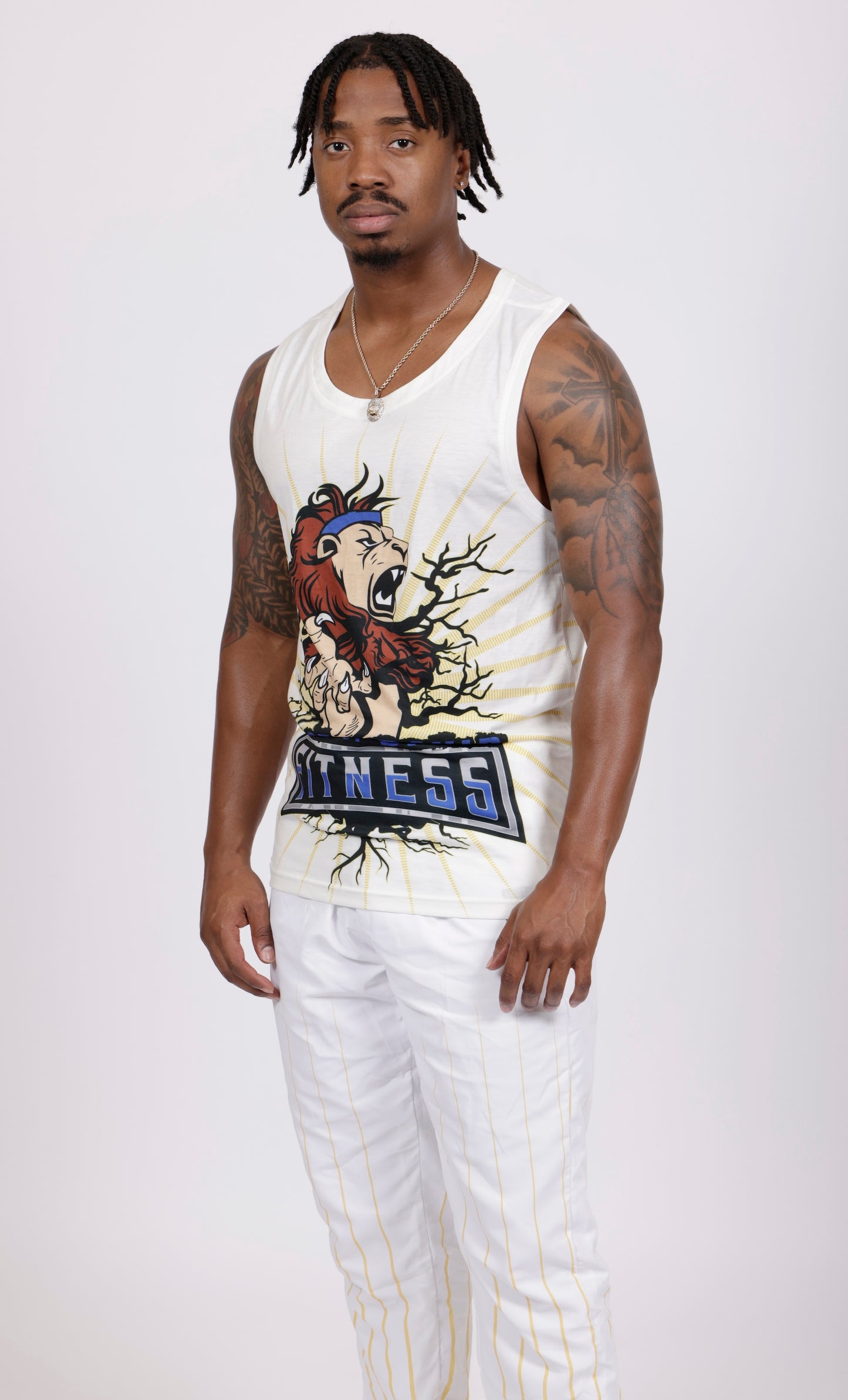 Morning Star White Men's Sport Tank