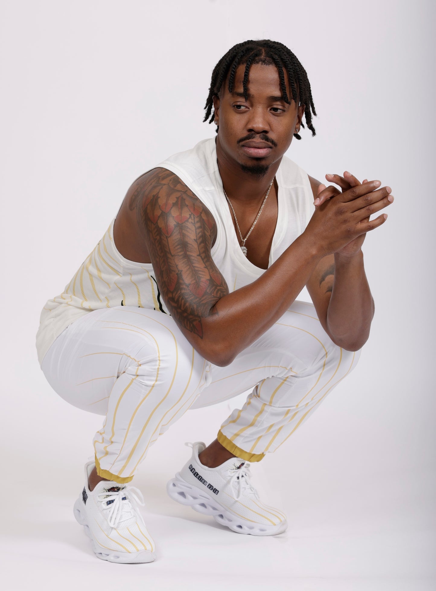 Morning Star White Men's Track Pants