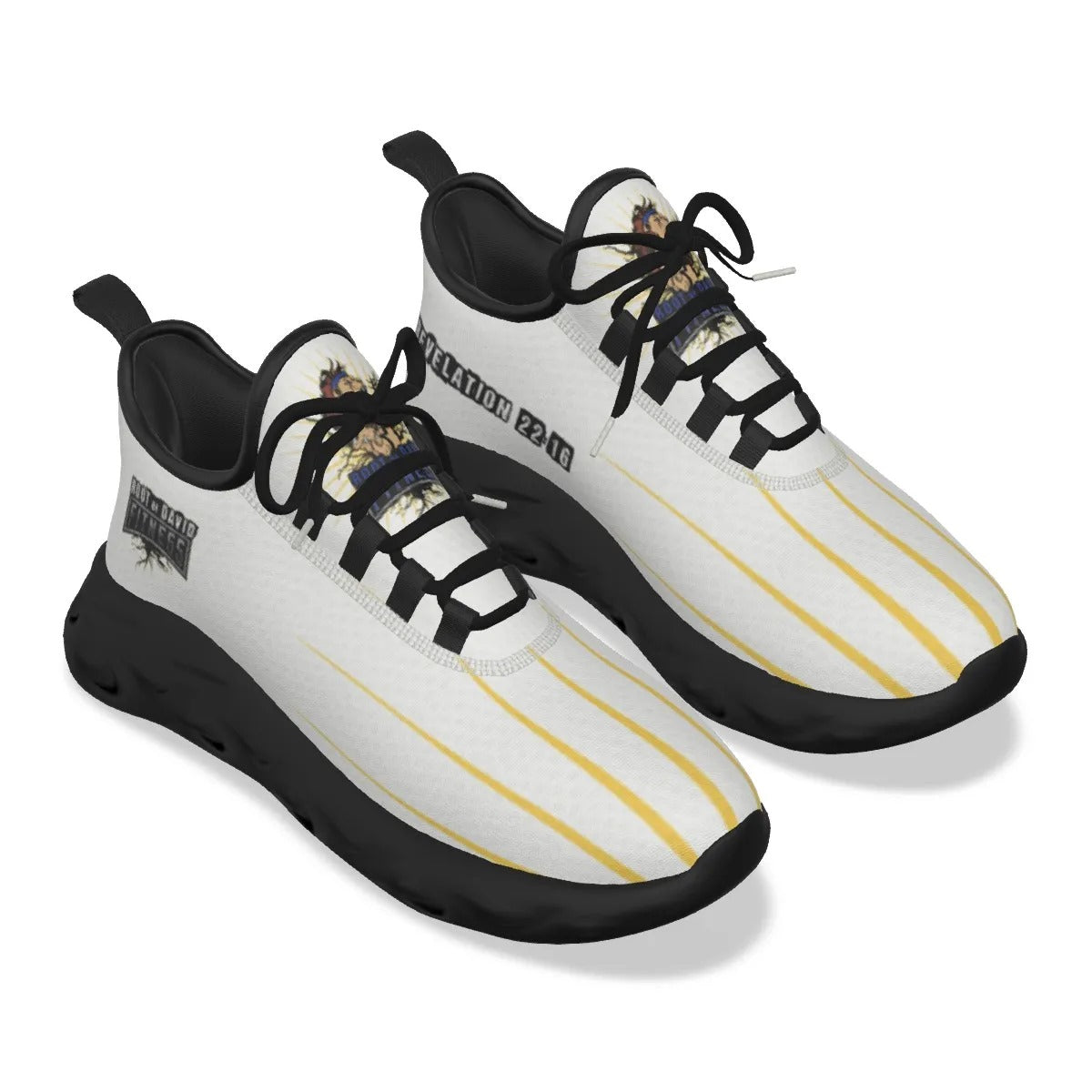 Root of David I - Morning Star - Unisex Shoe(MEN'S SIZES) White/Black White/White