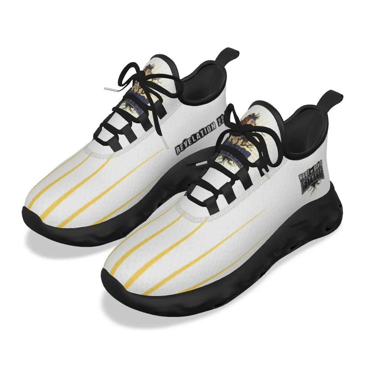 Root of David I - Morning Star - Unisex Shoe(MEN'S SIZES) White/Black White/White
